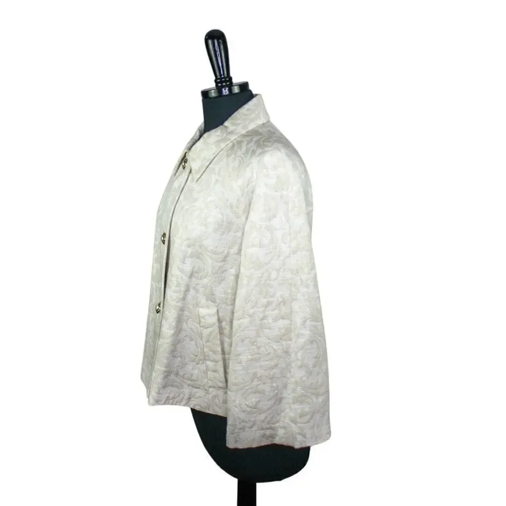 Emma James Brocade Jacket White Silver Bell Sleeves Fairy Soft Girl 10